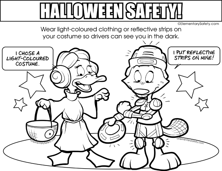 Coloring Halloween Safety
