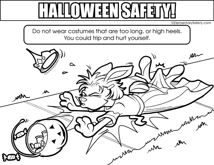 Safe Halloween Costume • Coloring Halloween Safety