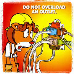 Do not overload an outlet