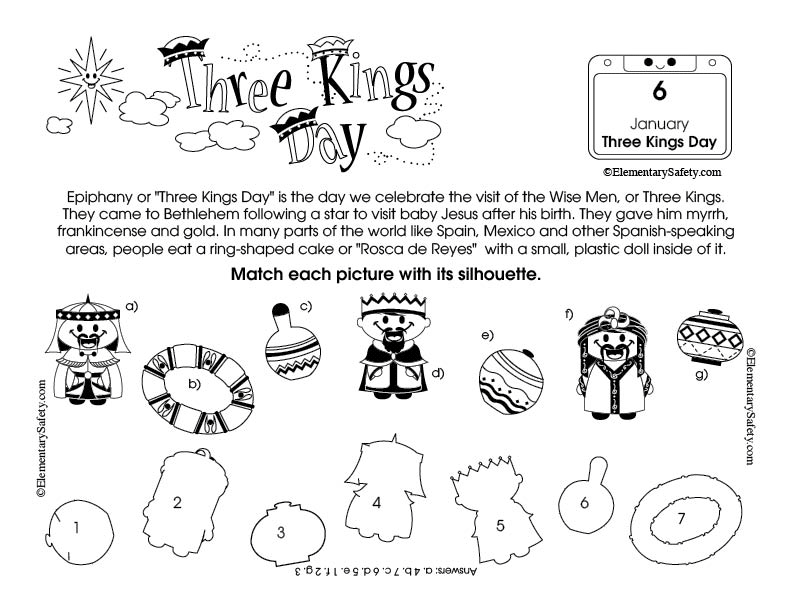 three kings day coloring pages
