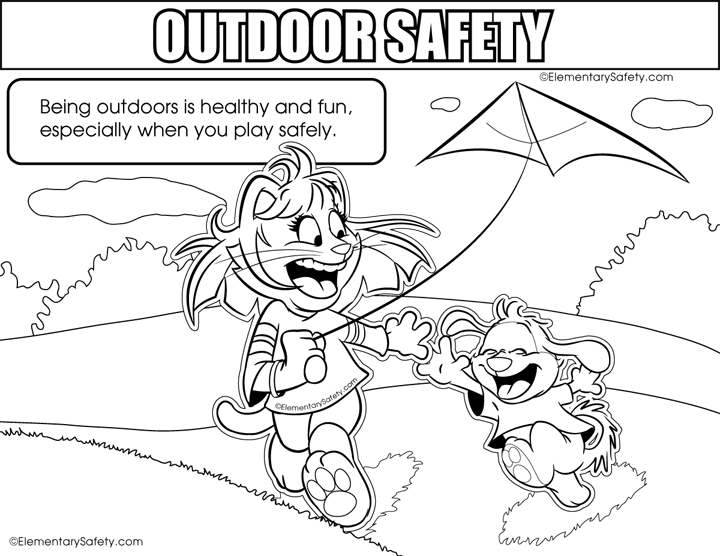 personal safety coloring pages