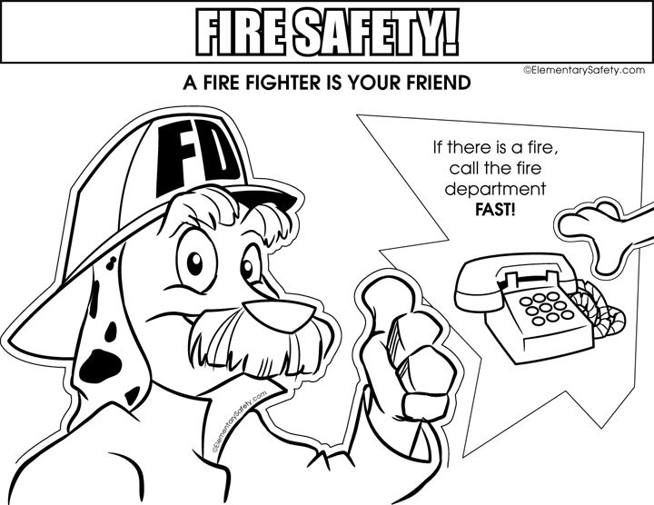 edith fire safety coloring pages