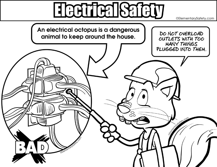 Download Electrical Octopus • Coloring Electrical Safety