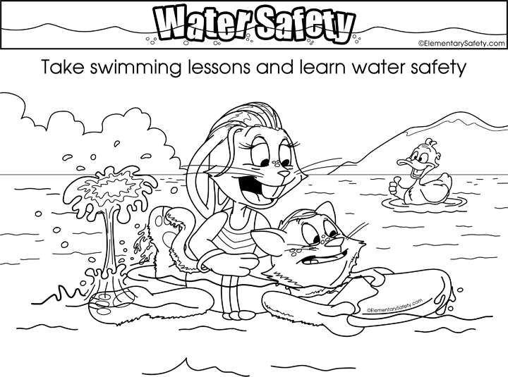 Custom Coloring Books-Pool Safety For Kids