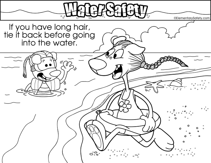 free summer safety coloring pages