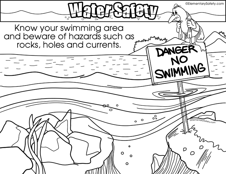 free summer safety coloring pages