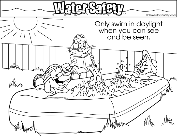 Safe Time To Swim • Coloring Water Safety