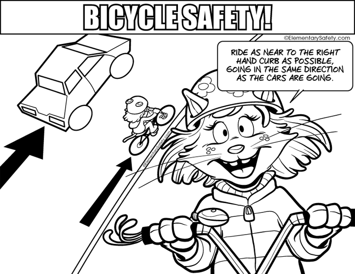 bike safety coloring pages