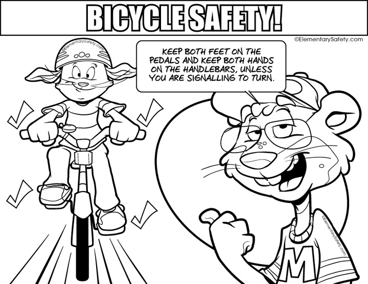 bike safety coloring pages