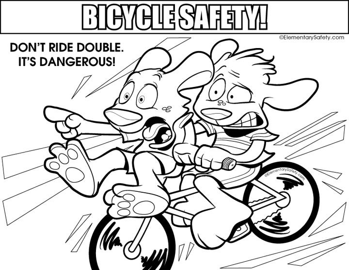 bicycle safety coloring