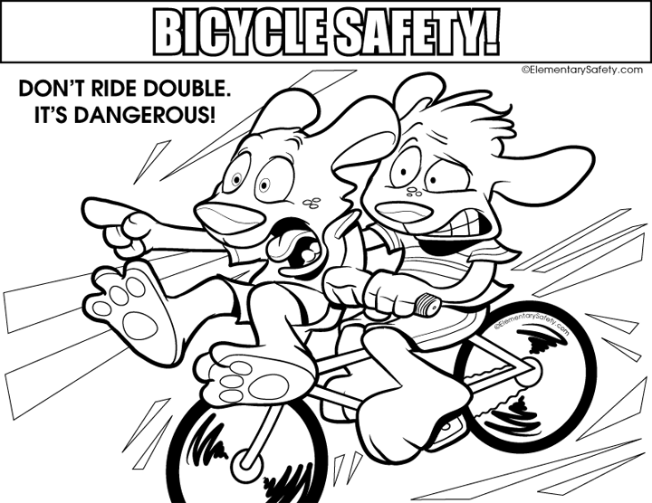 bike safety coloring pages