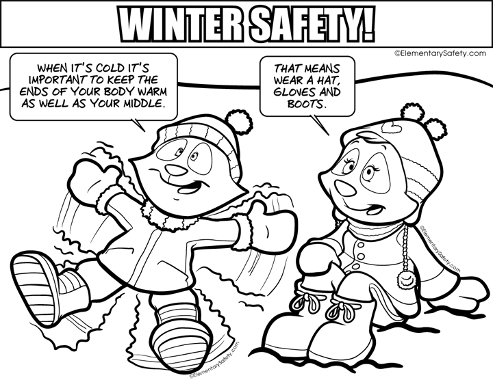 Hat Gloves Boots • Coloring Winter Safety