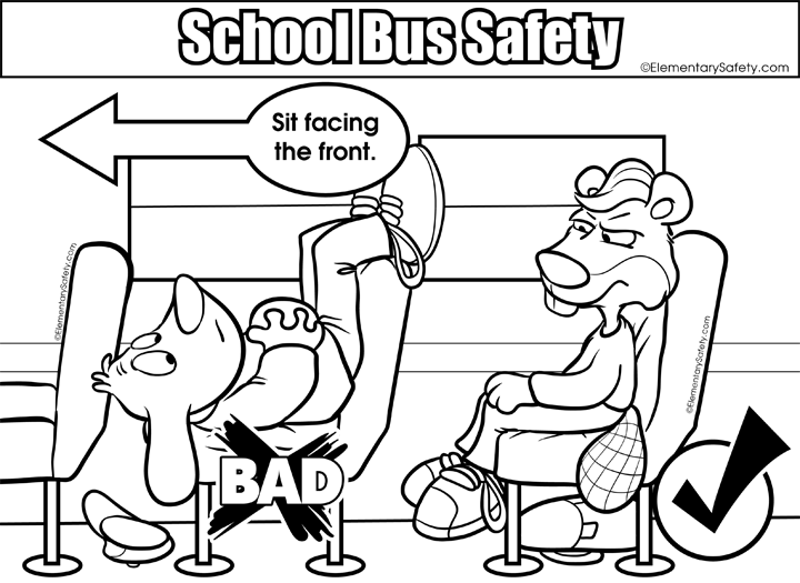 Face Front • Coloring School Bus Safety