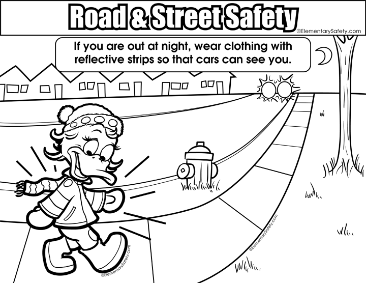 playing safe coloring pages